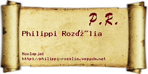 Philippi Rozália névjegykártya